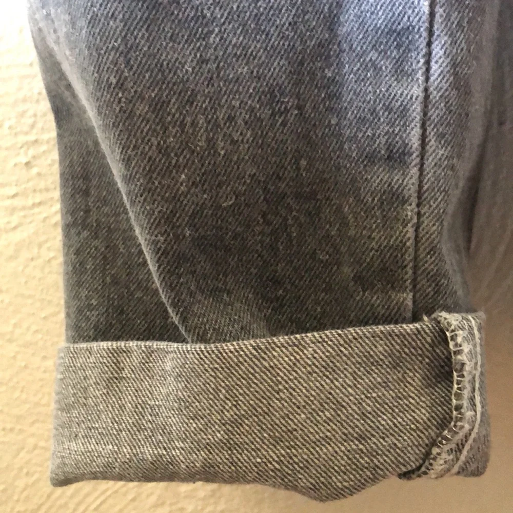 Gray cactus 🌵 overalls with front pocket panels; hidden buttons are intact. - Picture 12 of 16